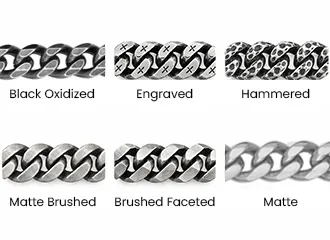 Polished, matte or antique surface effects