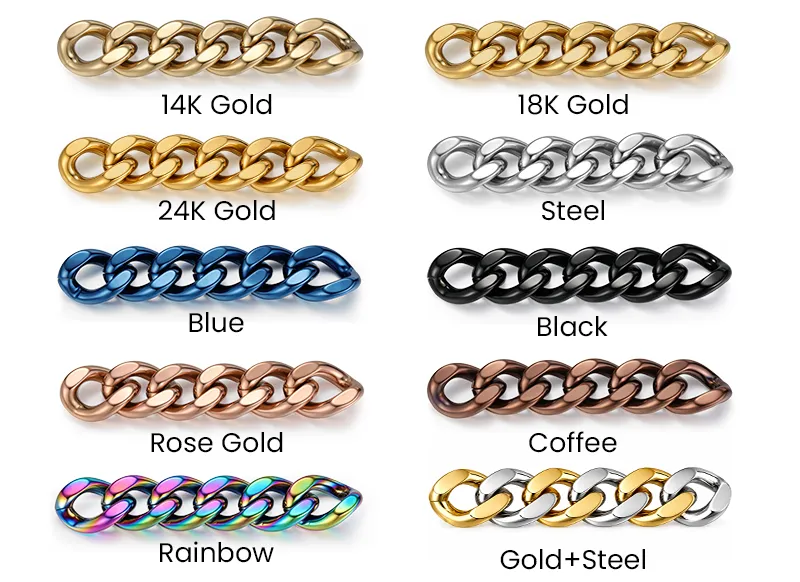 Cuban Chain Plating Options for OEM ODM Order