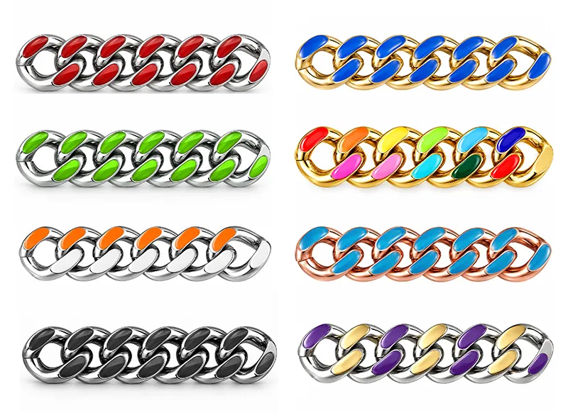 Cuban Chain Enamel Options for OEM ODM Order